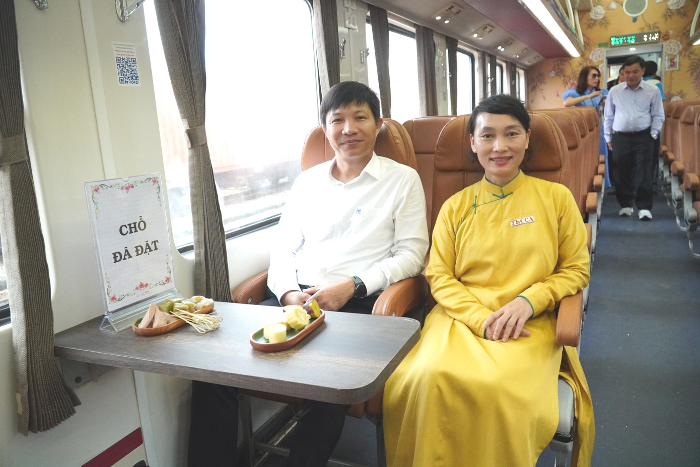 Một khu vực đã được đặt chỗ trước dành cho hành khách.