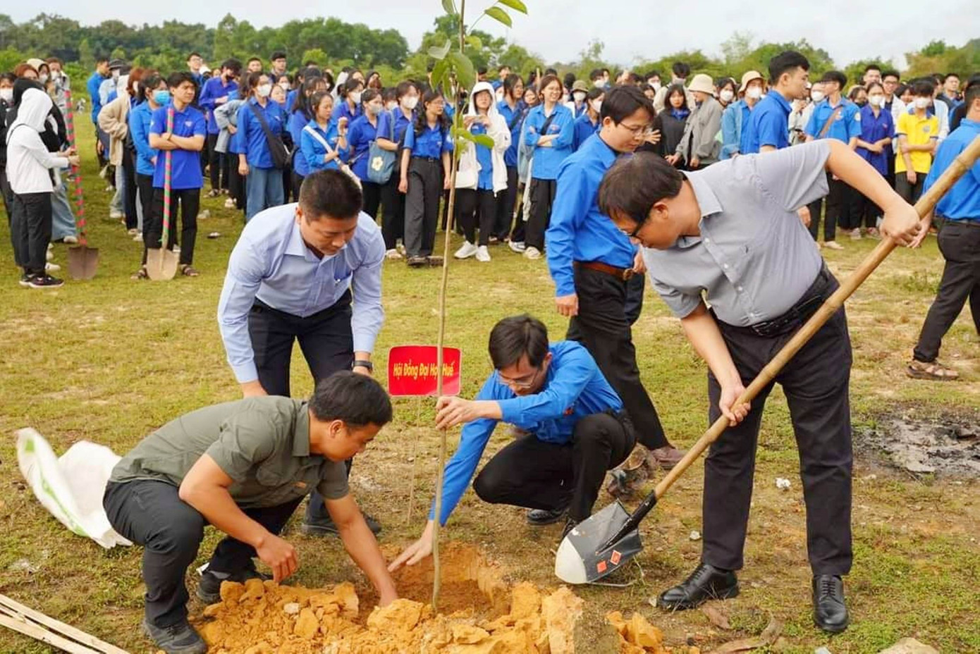 PGS.TS. Lê Anh Phương - Giám đốc ĐH Huế (bìa phải), cùng cán bộ, đoàn viên, thanh niên, sinh viên trồng cây hưởng ứng Tết trồng cây Xuân Giáp Thìn 2024. PGS.TS. Lê Anh Phương - Giám đốc ĐH Huế (bìa phải), cùng cán bộ, đoàn viên, thanh niên, sinh viên trồng cây hưởng ứng Tết trồng cây Xuân Giáp Thìn 2024.