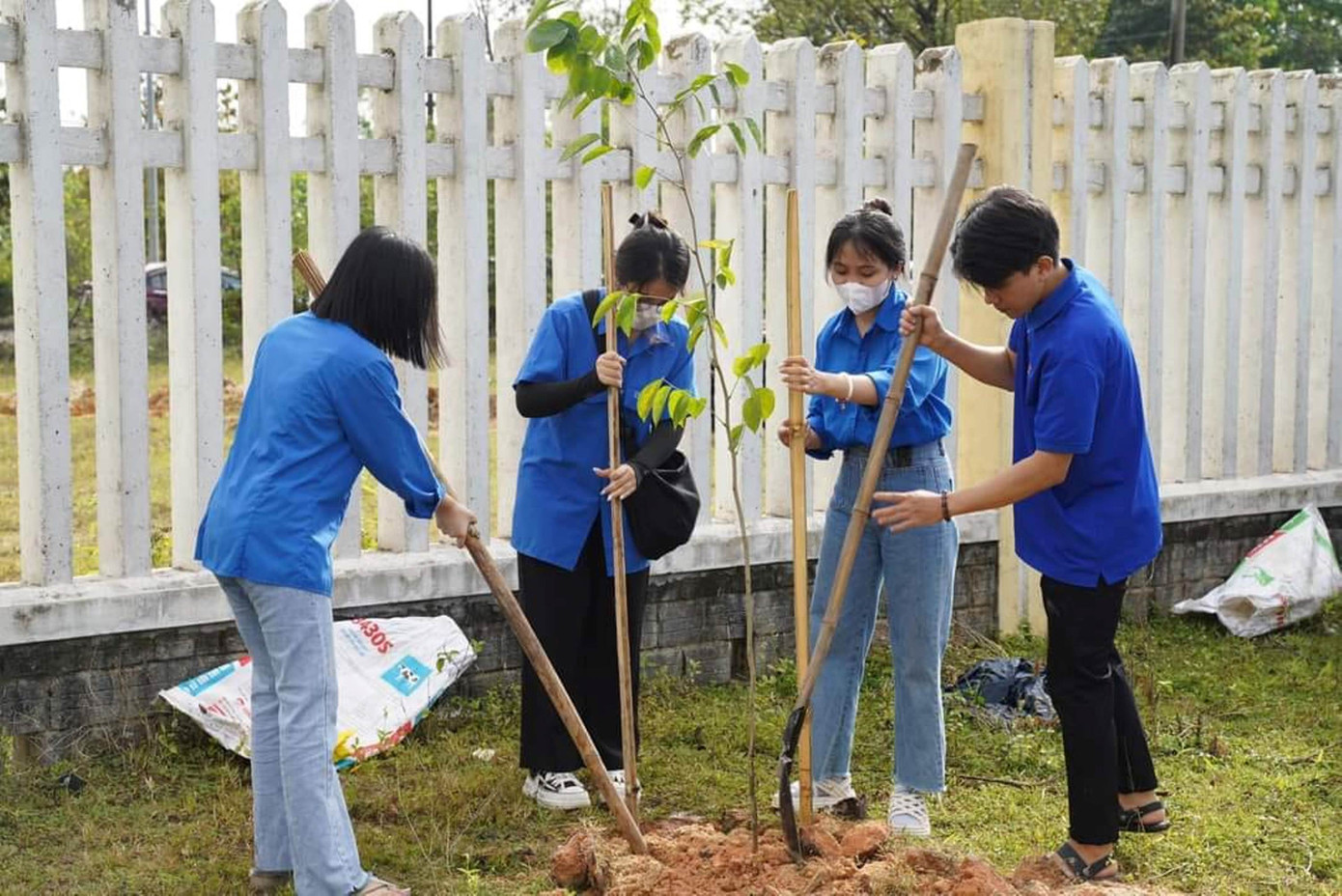 Đây còn là hoạt động thiết thực của tuổi trẻ Đại học Huế hưởng ứng cuộc vận động 1 triệu cây xanh đô thị do T.Ư Đoàn phát động. Đây còn là hoạt động thiết thực của tuổi trẻ Đại học Huế hưởng ứng cuộc vận động 1 triệu cây xanh đô thị do T.Ư Đoàn phát động.