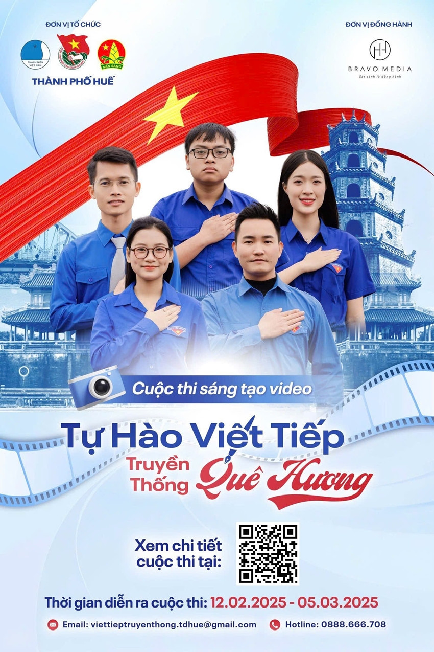 Poster phát động cuộc thi sáng tạo video Tự hào viết tiếp truyền thống quê hương. Poster phát động cuộc thi sáng tạo video Tự hào viết tiếp truyền thống quê hương.