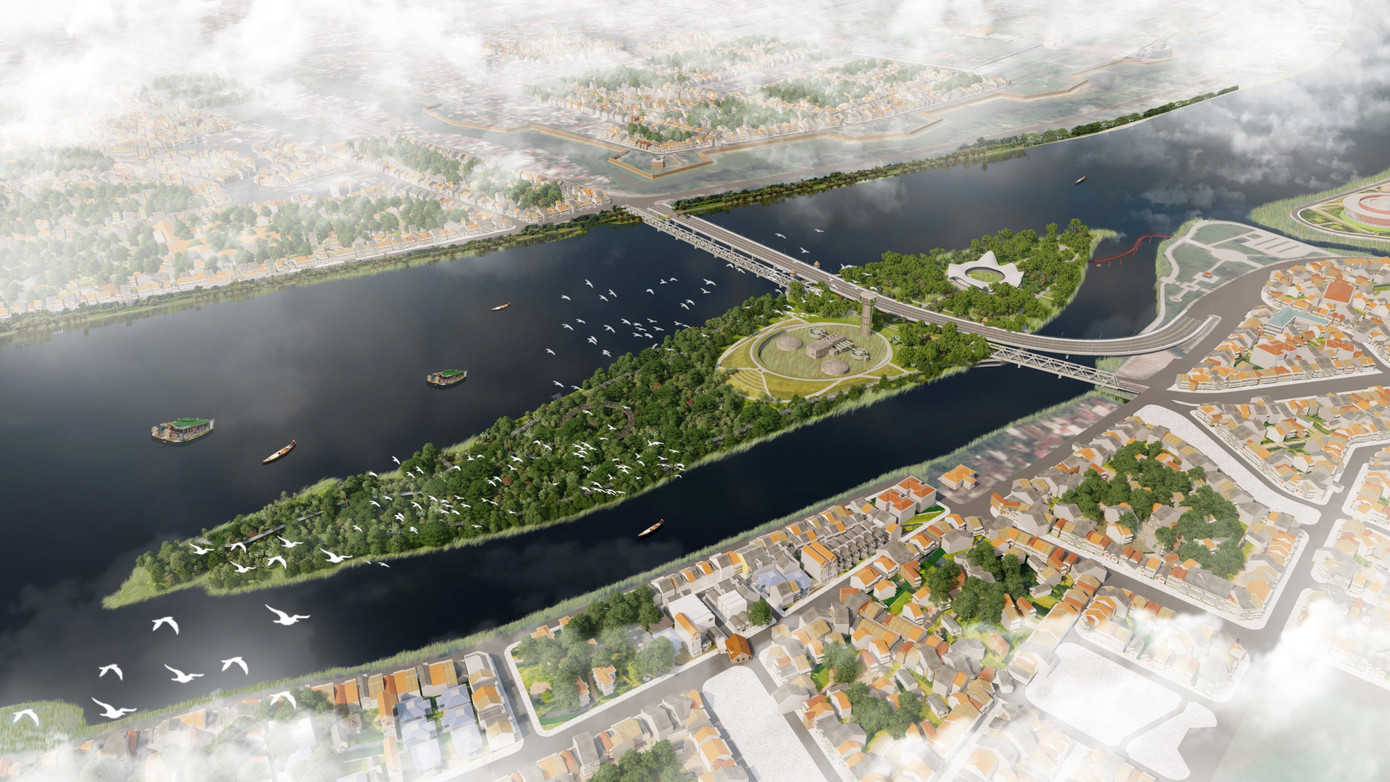 Tiếp đó, vào tháng 5/2021, UBND thành phố Huế đã cho công bố phương án quy hoạch, đầu tư tại cồn Dã Viên, với nhiều hạng mục, chức năng phục vụ du lịch, phát huy giá trị văn hóa, lịch sử, cảnh quan thiên nhiên. Theo đó, cồn Dã Viên sẽ là công viên Thiên niên kỷ - khu văn hóa đa chức năng, với quy mô 10,5 hecta. Tại đây sẽ tái lập một khu “vườn Ngự” như từng có dưới thời nhà Nguyễn, tạo điểm đến hấp cho du khách, người dân. Ảnh phối cảnh. Tiếp đó, vào tháng 5/2021, UBND thành phố Huế đã cho công bố phương án quy hoạch, đầu tư tại cồn Dã Viên, với nhiều hạng mục, chức năng phục vụ du lịch, phát huy giá trị văn hóa, lịch sử, cảnh quan thiên nhiên. Theo đó, cồn Dã Viên sẽ là công viên Thiên niên kỷ - khu văn hóa đa chức năng, với quy mô 10,5 hecta. Tại đây sẽ tái lập một khu “vườn Ngự” như từng có dưới thời nhà Nguyễn, tạo điểm đến hấp cho du khách, người dân. Ảnh phối cảnh.