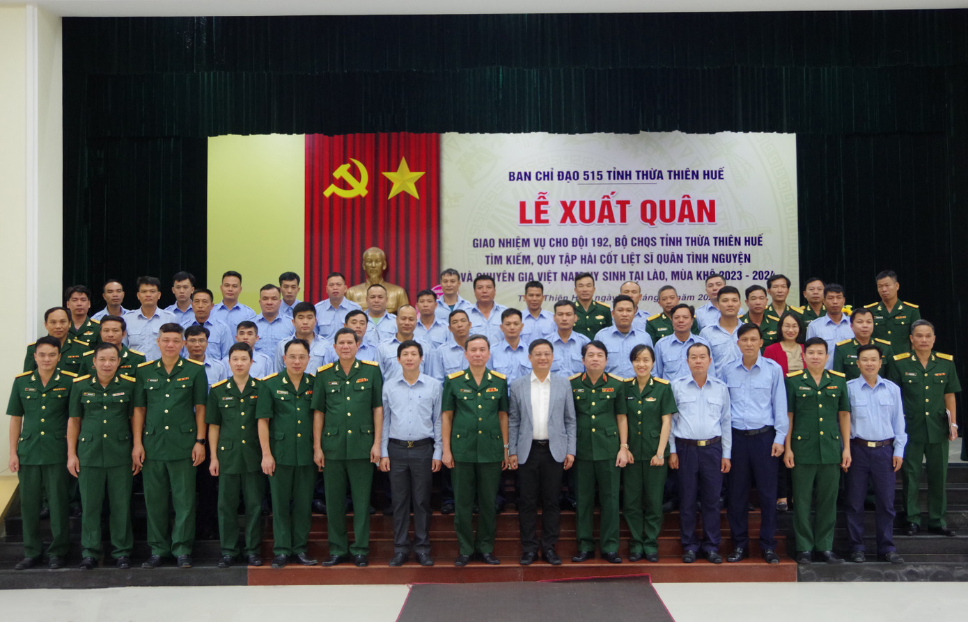 Đội quy tập 192 - Bộ CHQS tỉnh TT-Huế trước giờ xuất quân.