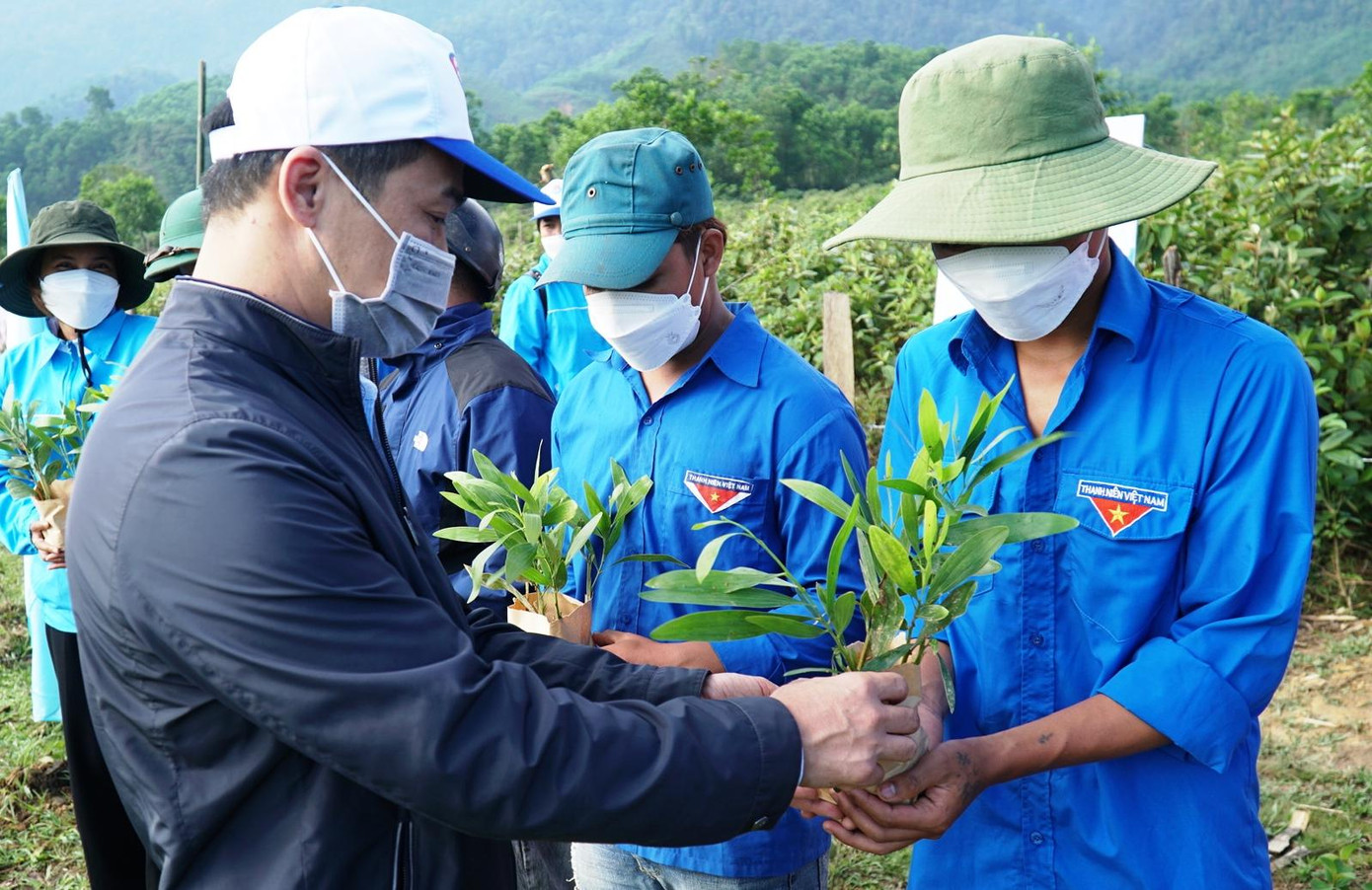 Trao tặng cây xanh đến tận tay người dân, ĐVTN huyện vùng cao A Lưới