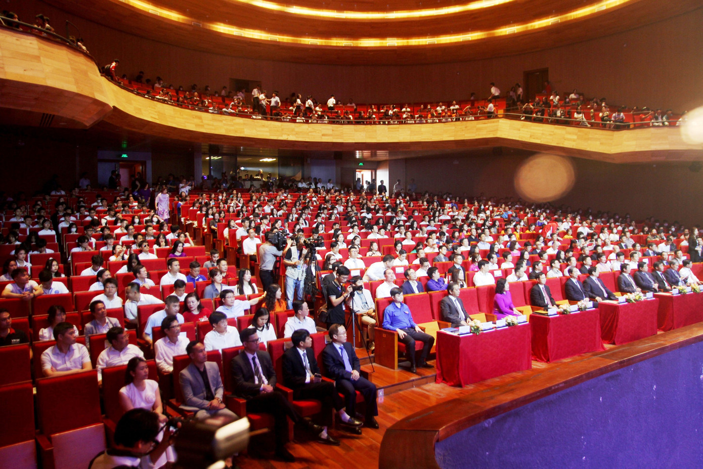 Quang cảnh khai mạc Ngày hội khởi nghiệp quốc gia của học sinh, sinh viên lần thứ V.