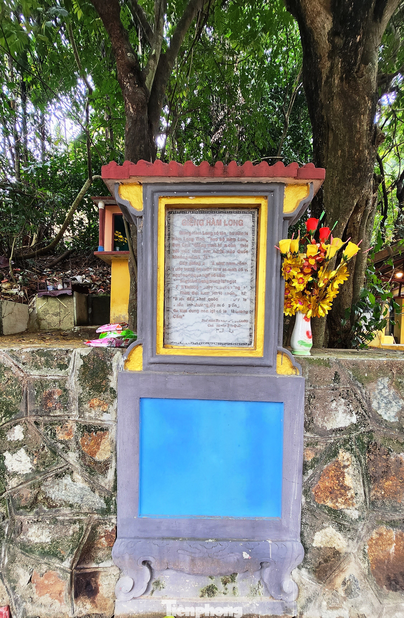 Còn theo thông tin ghi trên tấm bia đá mô tả về giếng Hàm Long đặt cạnh bên, giếng có tên chữ Hán là Hàm Long tĩnh. Theo bộ Hàm Long Sơn chí: “Giếng xuất hiện cùng thời với khai sơn chùa Báo Quốc khoảng năm 1674”. Còn theo thông tin ghi trên tấm bia đá mô tả về giếng Hàm Long đặt cạnh bên, giếng có tên chữ Hán là Hàm Long tĩnh. Theo bộ Hàm Long Sơn chí: “Giếng xuất hiện cùng thời với khai sơn chùa Báo Quốc khoảng năm 1674”.