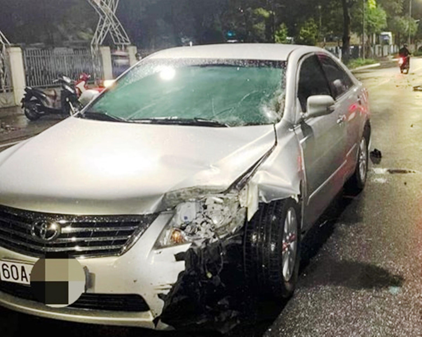 Hiện trường vụ tai nạn giao thông. Ảnh: CTV