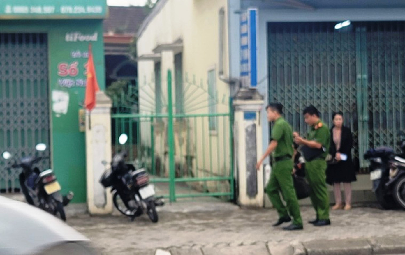 Công an thị xã Hương Thủy vào cuộc điều tra, truy bắt đối tượng T. Ảnh: CTV