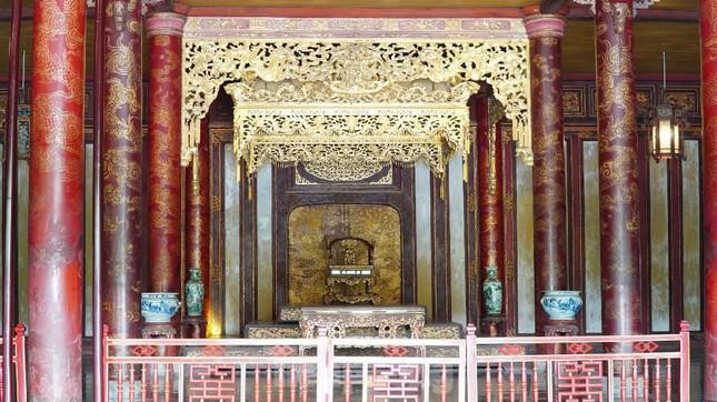Đây là nơi đặt ngai vàng của các triều vua Nguyễn. Ảnh: Ngọc Văn Đây là nơi đặt ngai vàng của các triều vua Nguyễn. Ảnh: Ngọc Văn