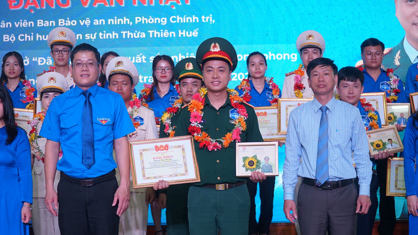 Đảng viên trẻ là chiến sĩ công an, quân đội được tuyên dương. Đảng viên trẻ là chiến sĩ công an, quân đội được tuyên dương.