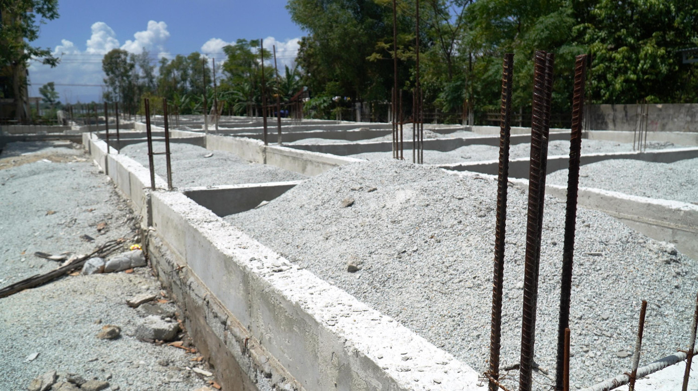 Công trình dự án dang dở tại Trường THCS Vinh Thanh (xã Vinh Thanh, huyện Phú Vang)