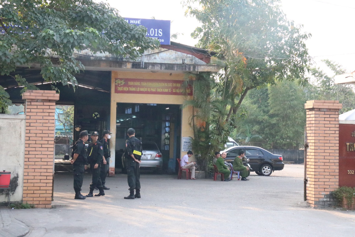 Trung tâm Đăng kiểm xe cơ giới 75.01S (TP Huế) thời điểm bị khám xét.