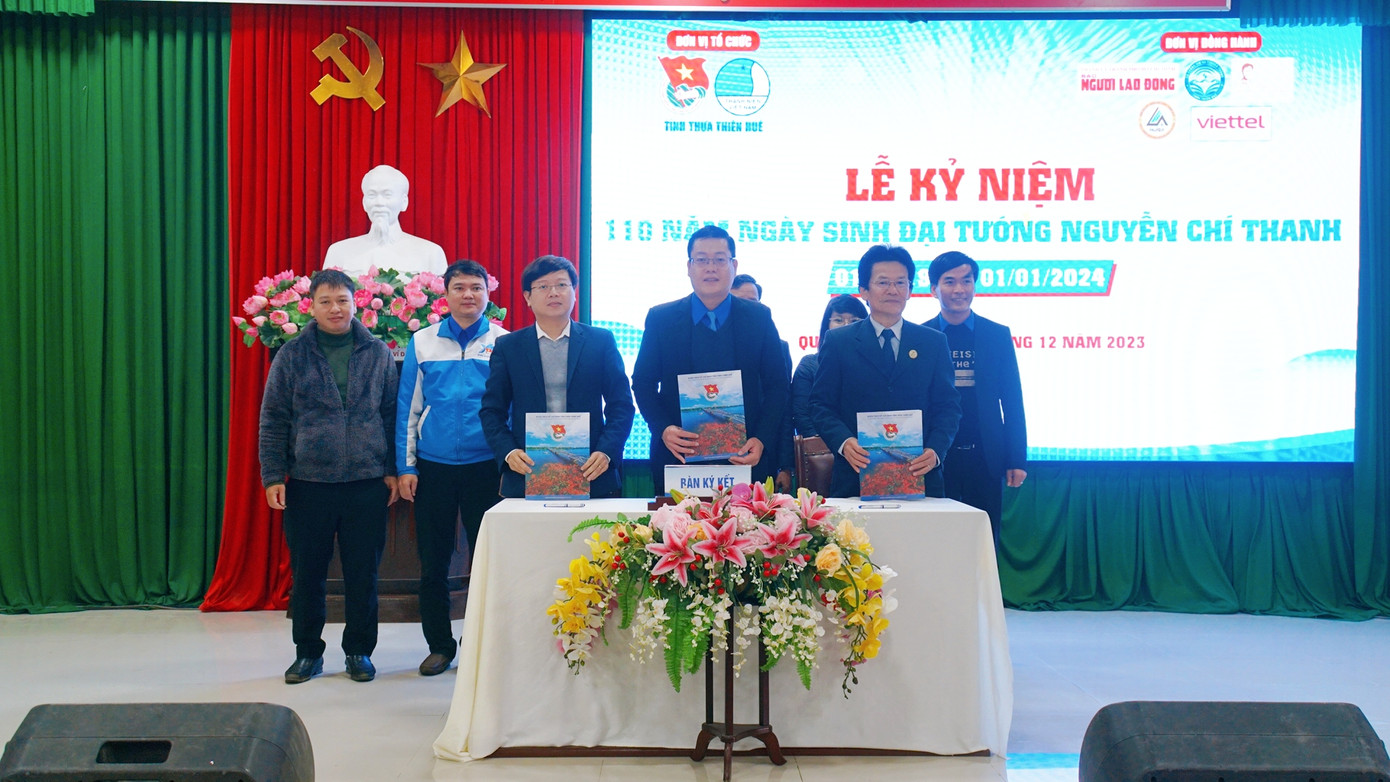 Ký kết biên bản phối hợp tổ chức cuộc thi tìm hiểu về thân thế, cuộc đời và sự nghiệp hoạt động cách mạng của Đại tướng Nguyễn Chí Thanh.