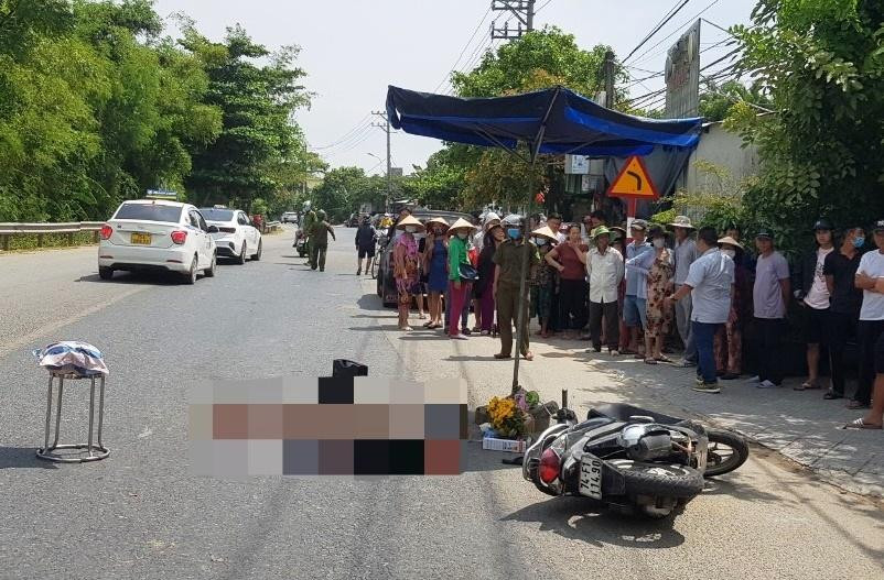 Hiện trường vụ tai nạn giao thông. Ảnh: CTV