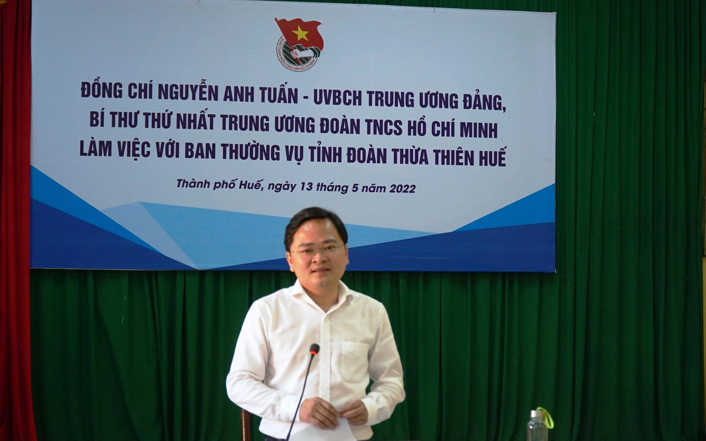 Bí thư thứ nhất T.Ư Đoàn Nguyễn Anh Tuấn đã có buổi làm việc với Ban Thường vụ Tỉnh Đoàn TT-Huế Bí thư thứ nhất T.Ư Đoàn Nguyễn Anh Tuấn đã có buổi làm việc với Ban Thường vụ Tỉnh Đoàn TT-Huế