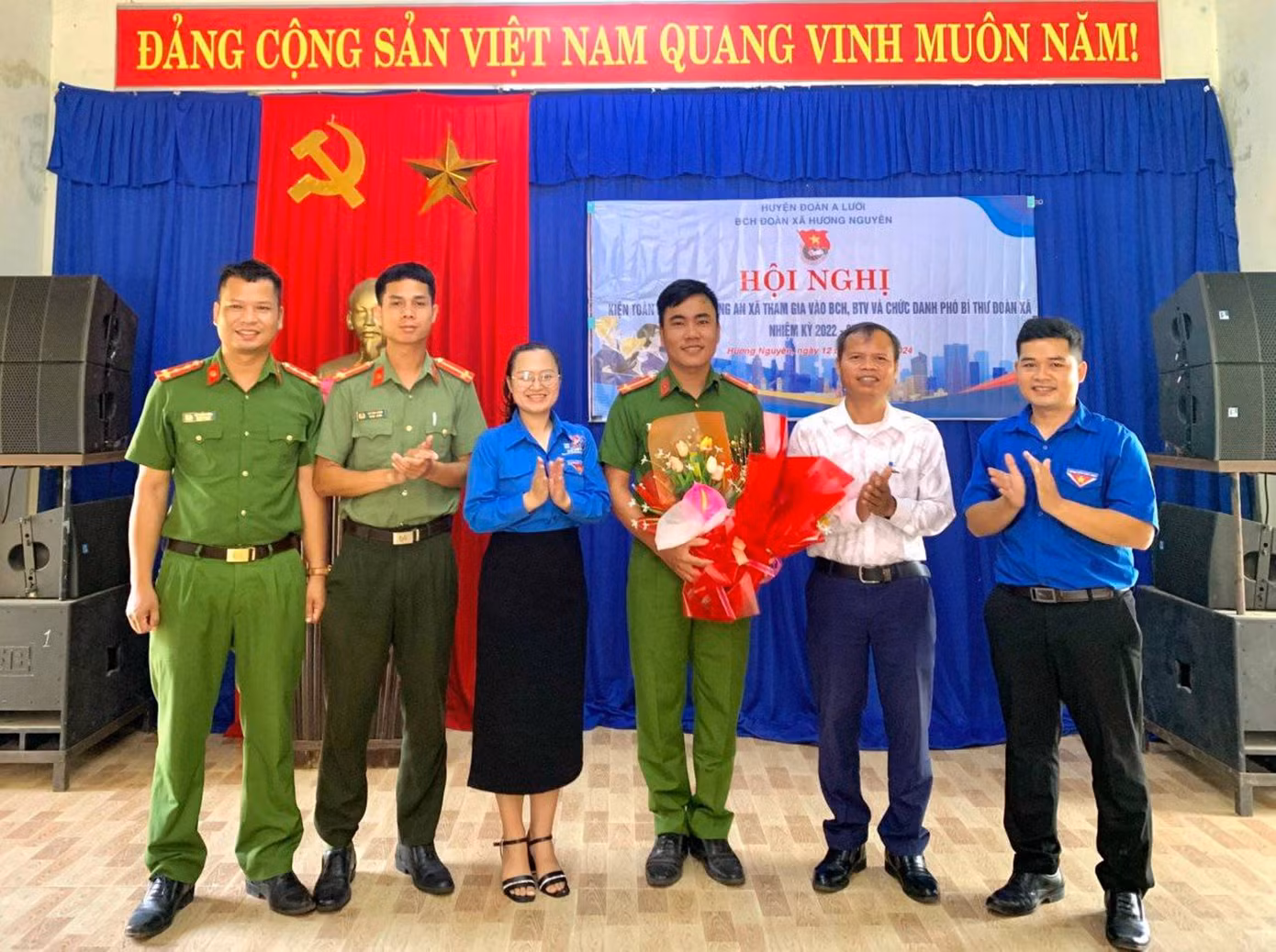 Kiện toàn, bầu bổ sung phó bí thư Đoàn kiêm nhiệm là đoàn viên công an tại xã Hương Nguyên, huyện A Lưới, TT-Huế.