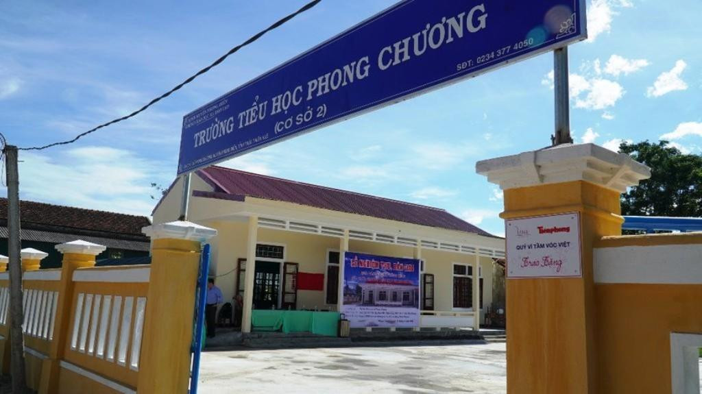 Trường Tiểu học Phong Chương (cơ sở 2) sau khi hoàn thành sửa chữa (ảnh chụp tháng 6/2021)