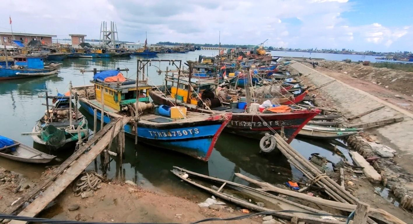 Ngư dân vừa phòng tránh thiên tai, kết hợp bảo đảm phòng chống dịch khi vào bờ trú tránh ATNĐ