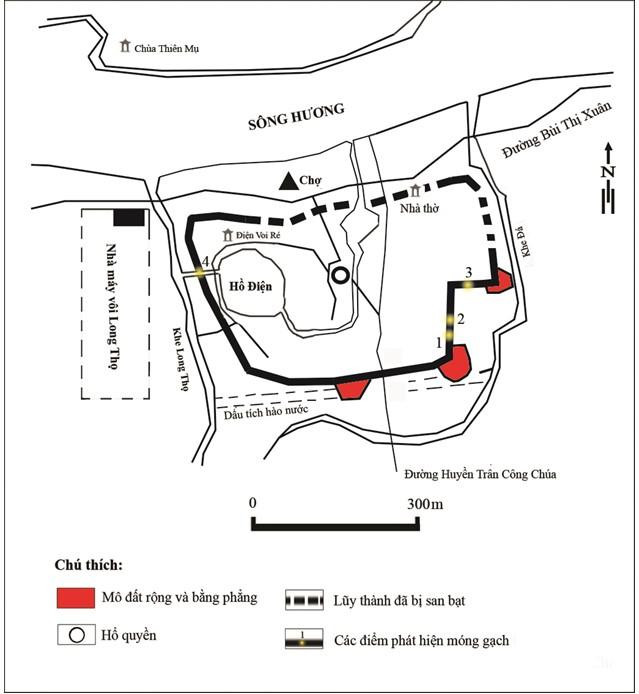 Bản vẽ về vị trí thành Lồi của Nguyễn Văn Quảng