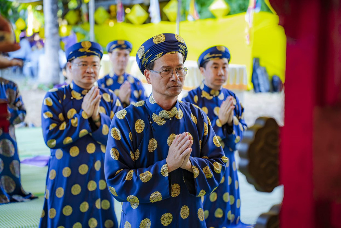 Lễ tế do ông Hoàng Việt Trung, Giám đốc Trung tâm BTDT Cố đô Huế làm chủ lễ. (Ảnh: Đình Hoàng)