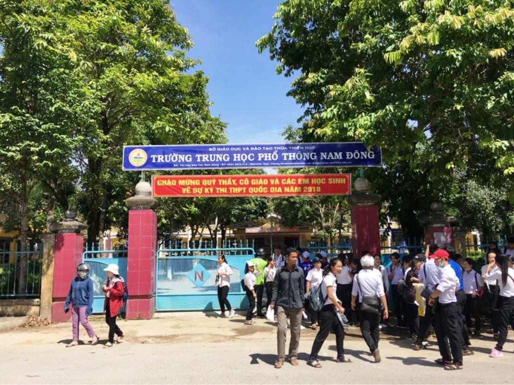 Trường THPT Nam Đông - nơi xảy ra vụ việc. Ảnh TL Trường THPT Nam Đông - nơi xảy ra vụ việc. Ảnh TL