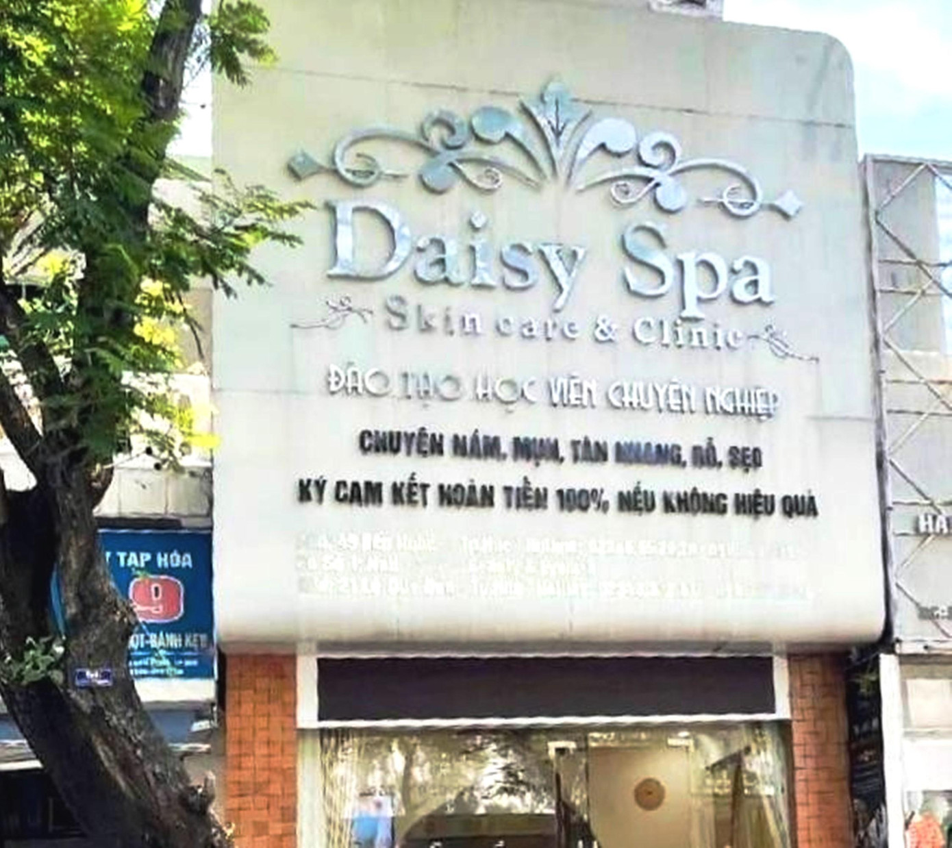 Tiệm Daisy Spa được phát hiện quảng cáo sai sự thật và bị xử phạt. Ảnh: CTV