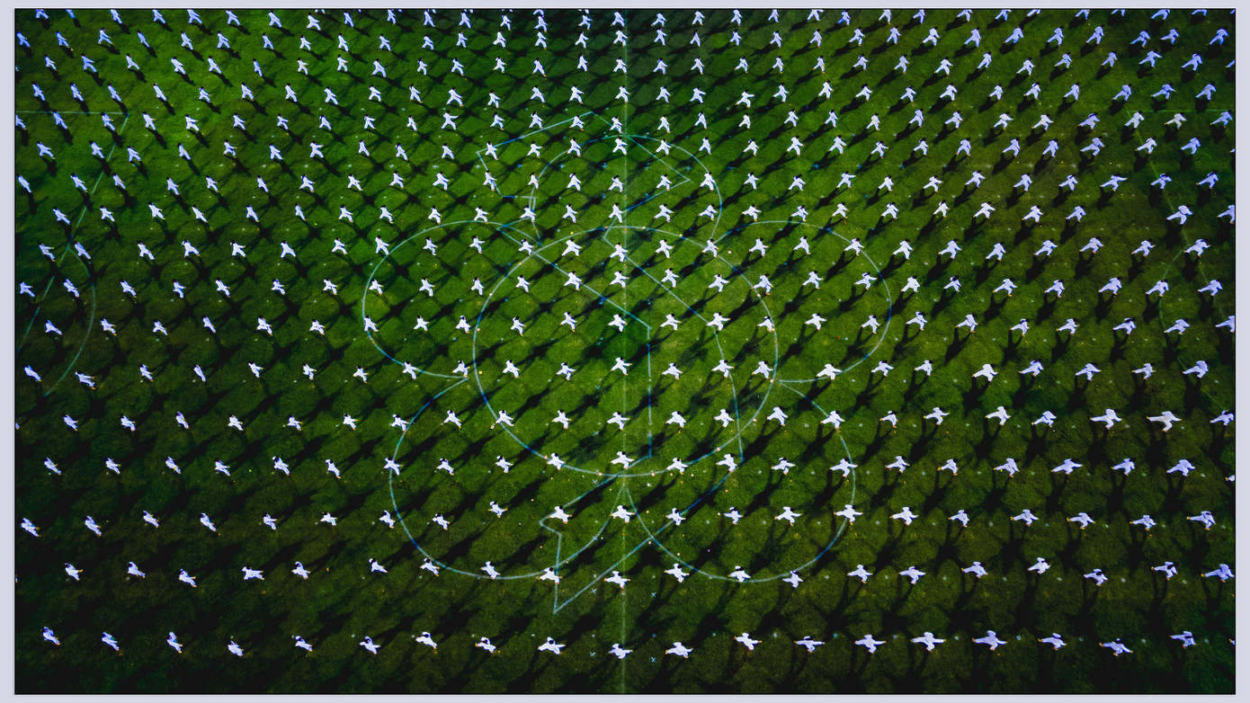 Một màn xếp hình đầy ấn tượng. Ảnh: Lê Đình Hoàng Một màn xếp hình đầy ấn tượng. Ảnh: Lê Đình Hoàng