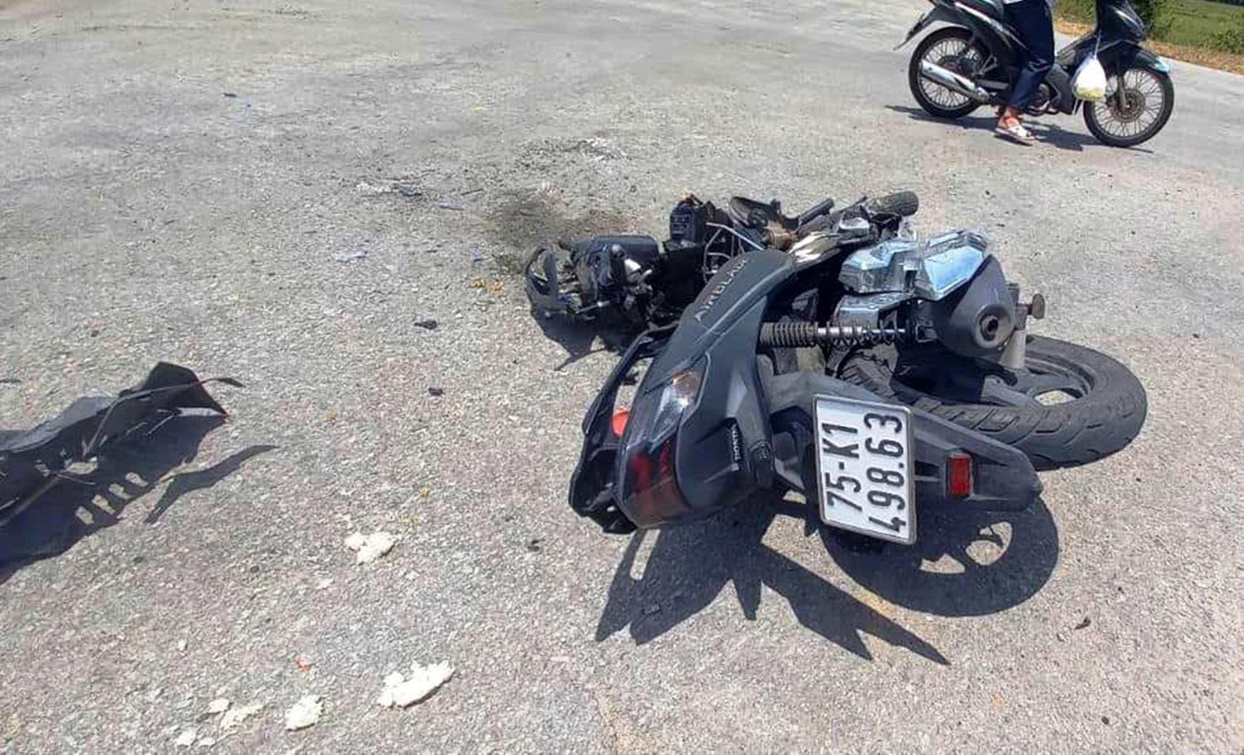 Một phần hiện trường vụ tai nạn. Ảnh: TTVH-TT Phú Lộc