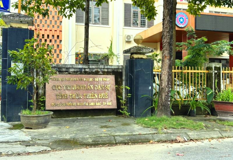 Cục Thi hành án Dân sự tỉnh TT-Huế. Ảnh: CTV Cục Thi hành án Dân sự tỉnh TT-Huế. Ảnh: CTV