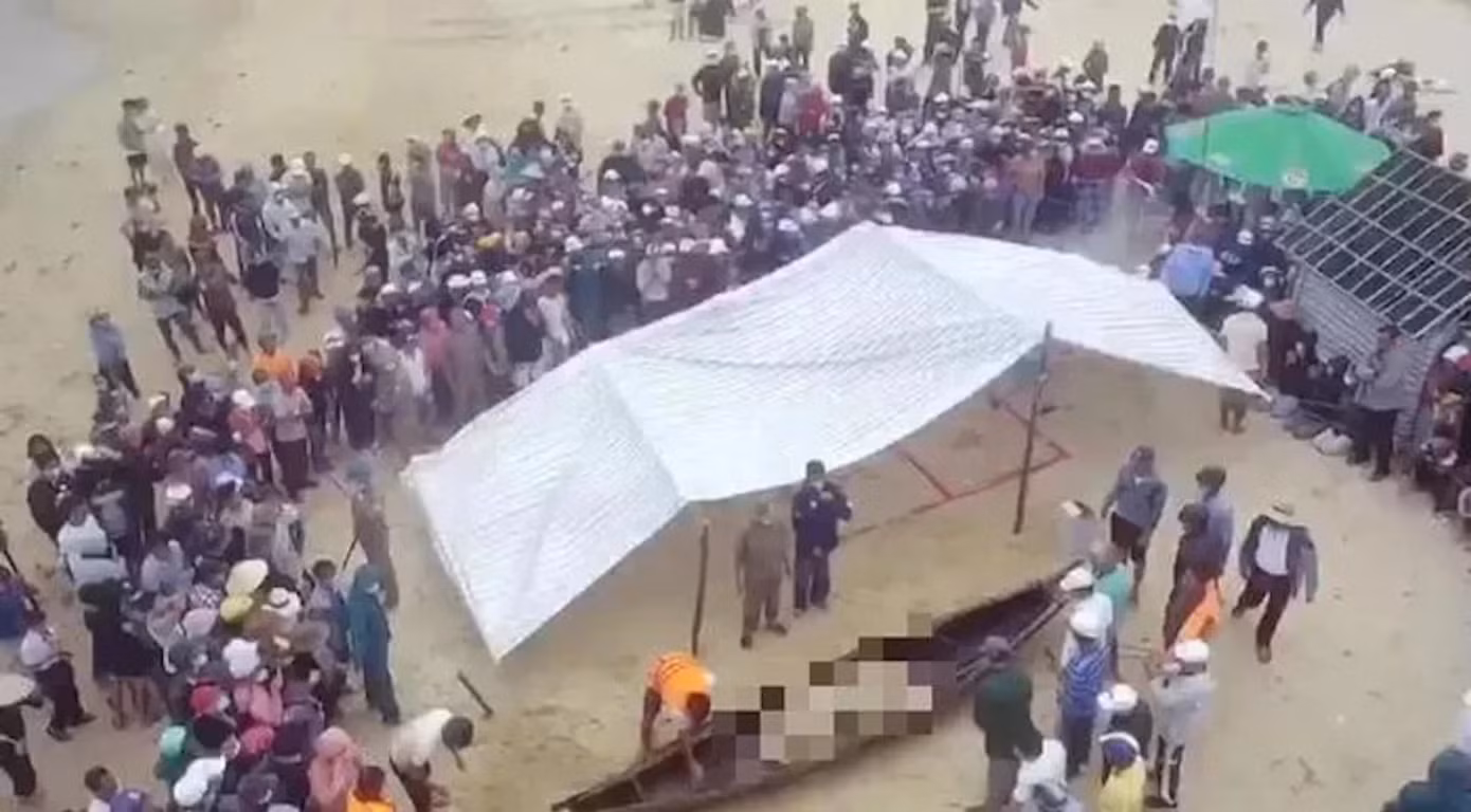 Thi thể P.X.T. (sinh viên một trường đại học tại Huế) đã được tìm thấy sau 4 ngày mất tích. Ảnh: CTV