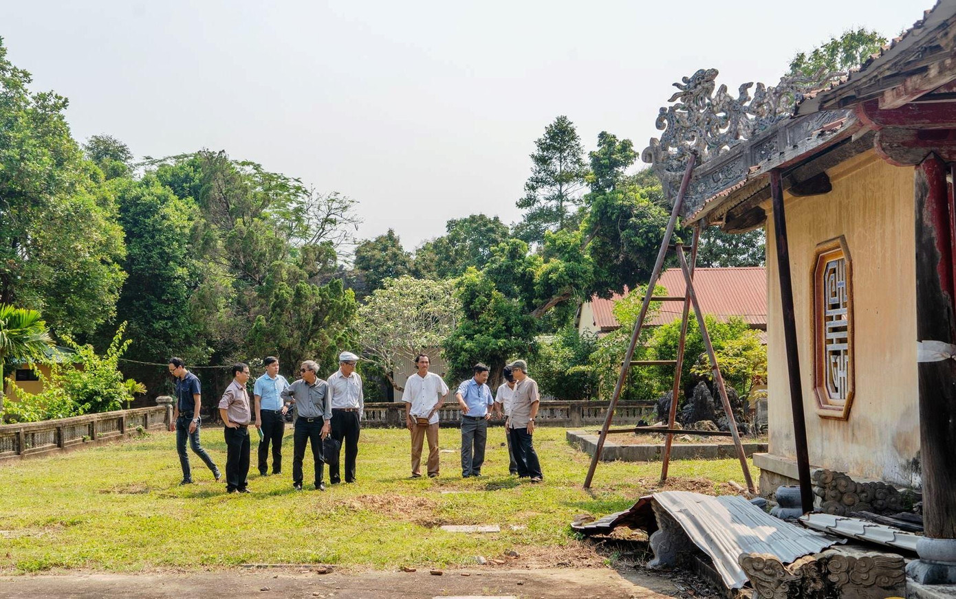 Do chiến tranh tàn phá, một phần Thái Miếu đã trở thành bình địa. Ảnh: Trung tâm Bảo tồn Di tích Cố đô Huế