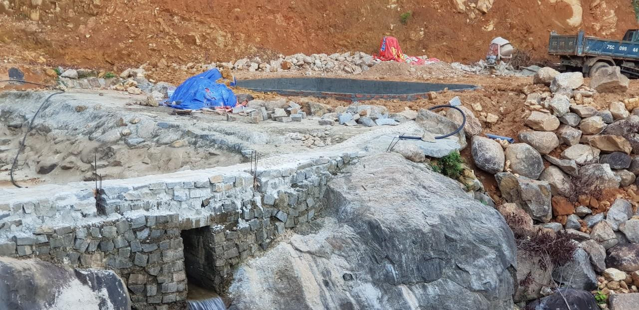 Khu vực thực hiện dự án “chui” này chưa được cấp phép giấy phép. Ảnh: N.V