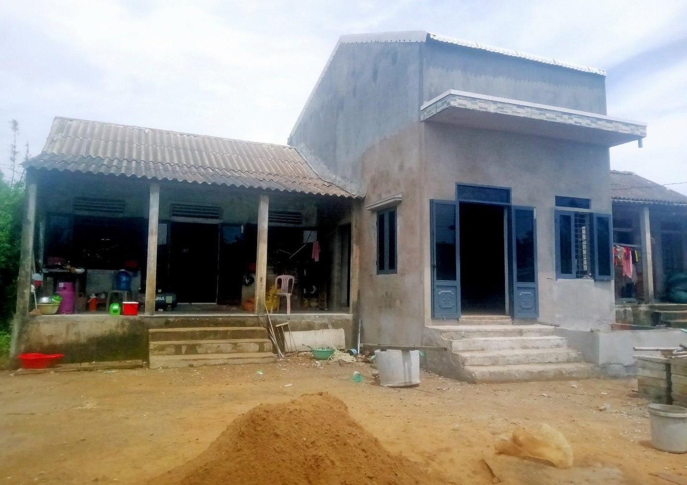 Một ngôi nhà thuộc dự án tại xã Quảng An đã kịp hoàn thành trước mùa mưa bão năm nay