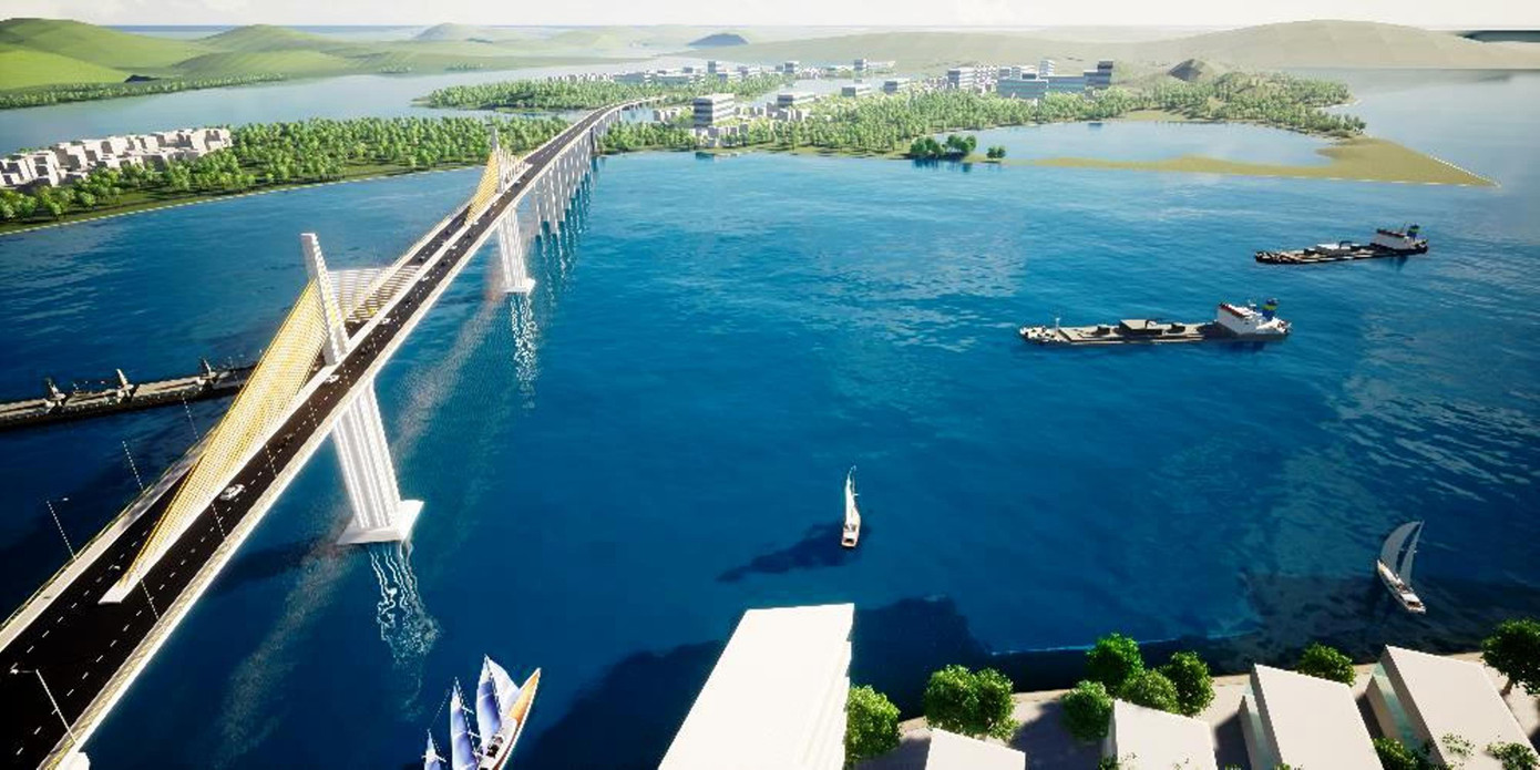 Phối cảnh cầu vượt cửa biển Thuận An