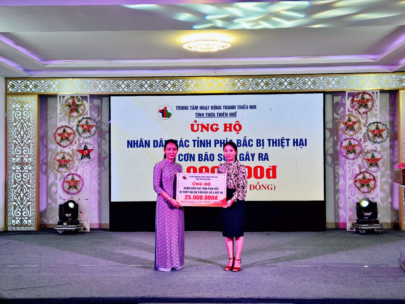 Ủng hộ 25 triệu đồng góp phần giúp đỡ thiếu nhi, nhân dân các tỉnh phía Bắc khắc phục hậu quả bão lũ.