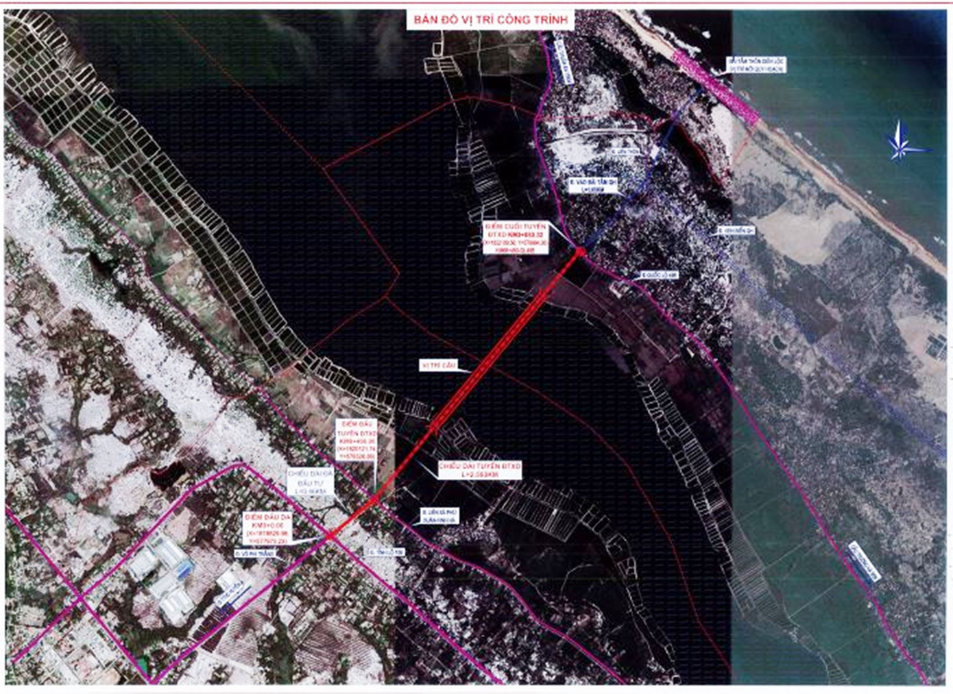 Khu vực triển khai dự án cầu vượt đầm phá Tam Giang trị giá hơn 1.000 tỷ đồng tại huyện Phú Vang. Ảnh: CTV Khu vực triển khai dự án cầu vượt đầm phá Tam Giang trị giá hơn 1.000 tỷ đồng tại huyện Phú Vang. Ảnh: CTV