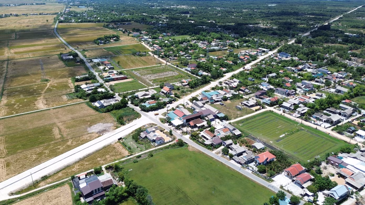 Một góc huyện Phong Điền (sẽ trở thành thị xã) nhìn từ trên cao.