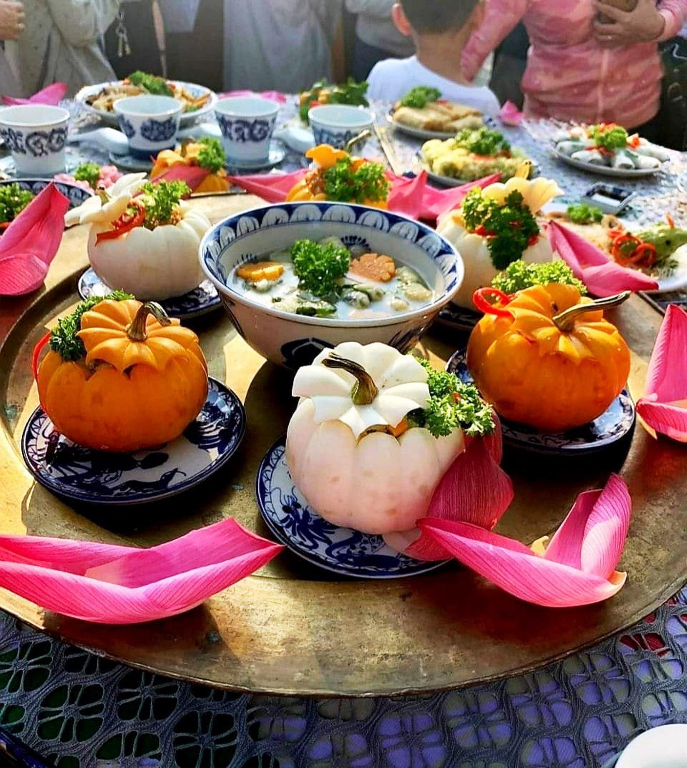 Ẩm thực chay xứ Huế đạt đến sự ngon, lành, bắt mắt. Ảnh: P.T.Đ