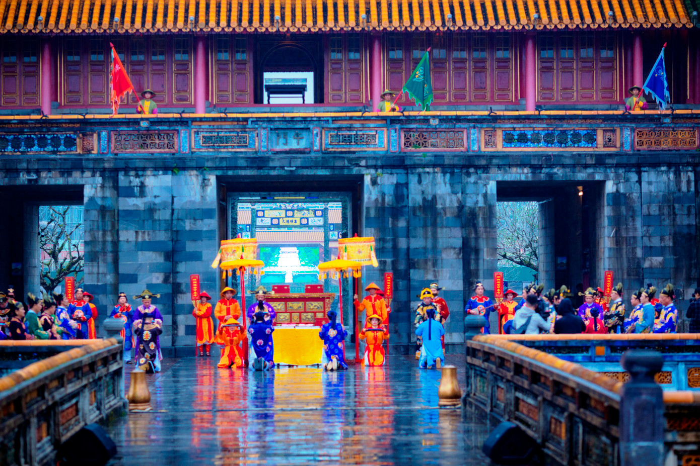 Lễ Ban sóc triều Nguyễn mở màn cho Festival Huế 2023 đã được UBND tỉnh TT-Huế, Trung tâm Bảo tồn Di tích Cố đô Huế tái hiện trong ngày đầu năm mới, 1/1/2023. Ảnh: Đình Hoàng