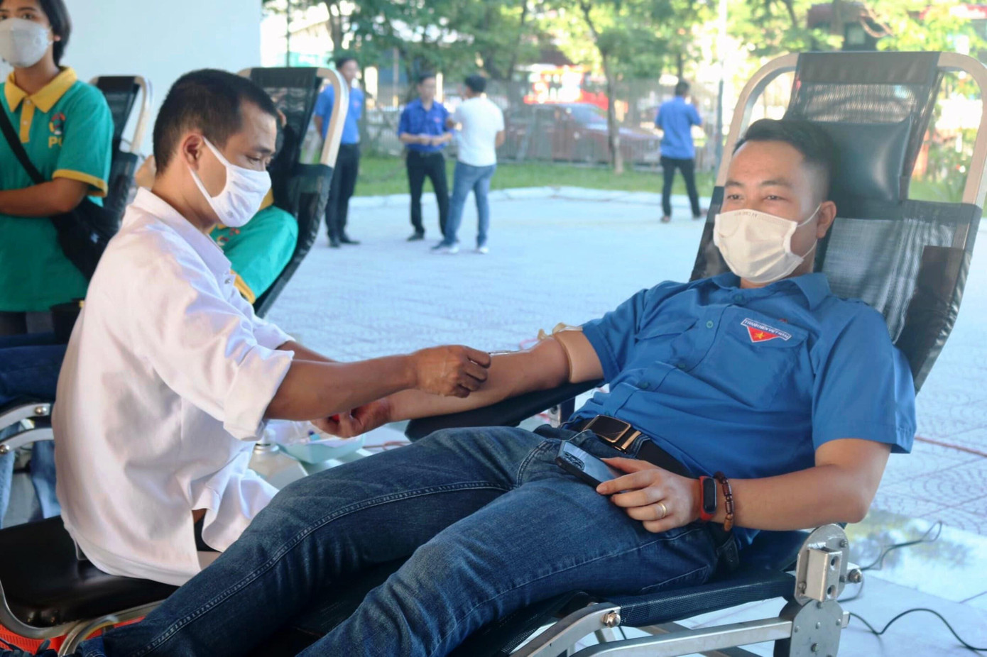 Đoàn khối tỉnh TT-Huế đã tổ chức 5 đợt hiến máu tình nguyện thu được 1.130 đơn vị máu. Ảnh: N.V Đoàn khối tỉnh TT-Huế đã tổ chức 5 đợt hiến máu tình nguyện thu được 1.130 đơn vị máu. Ảnh: N.V