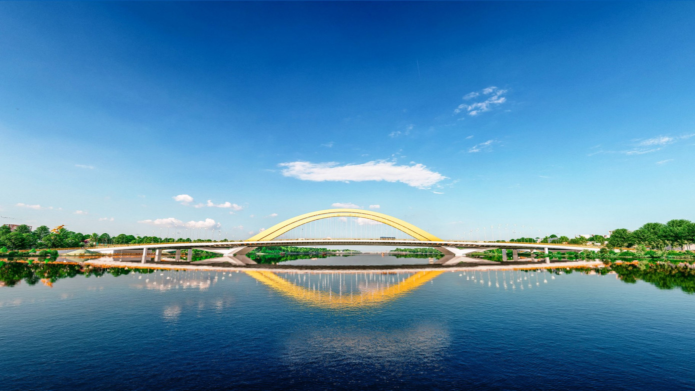 Đây là công trình giao thông cấp đặc biệt, được chọn lọc qua nhiều đợt thi tuyển, với ý tưởng kiến trúc độc đáo, mang theo thông điệp về sự trường tồn của vùng đất Cố đô linh thiêng. Ảnh phối cảnh