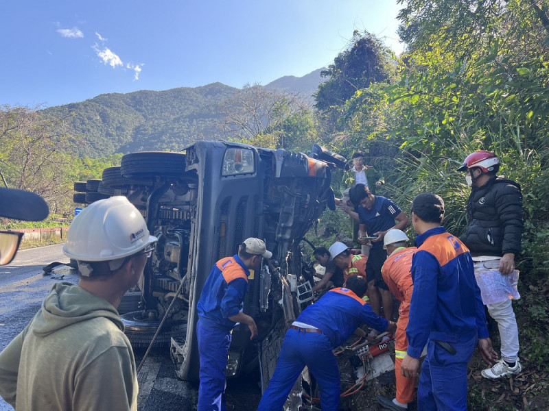 Hiện trường tai nạn. Ảnh CACC