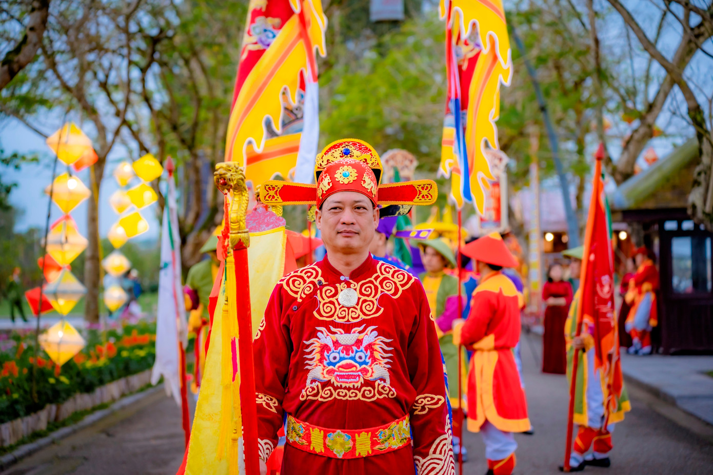 Dâng tiếng hương Xuân do ban tổ chức chương trình "Tết Huế" 2023 phối hợp Trung tâm Bảo tồn Di tích Cố đô Huế tổ chức. Ảnh: Đình Hoàng.