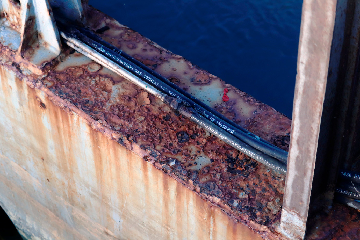 Kết cấu thiết bị kỹ thuật hạ lưu đập Thảo Long bị gỉ sét nghiêm trọng. Kết cấu thiết bị kỹ thuật hạ lưu đập Thảo Long bị gỉ sét nghiêm trọng.