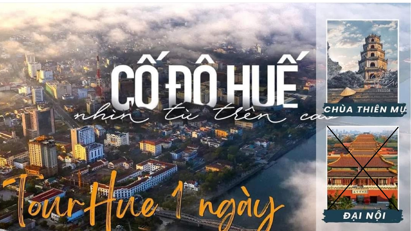 Việc sử dụng hình ảnh Tử Cấm Thành của Trung Quốc để giới thiệu tour du lịch Huế gây bất bình trong dư luận. Việc sử dụng hình ảnh Tử Cấm Thành của Trung Quốc để giới thiệu tour du lịch Huế gây bất bình trong dư luận.