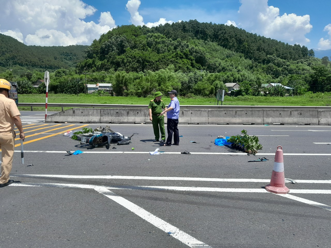 Hiện trường vụ tai nạn giao thông