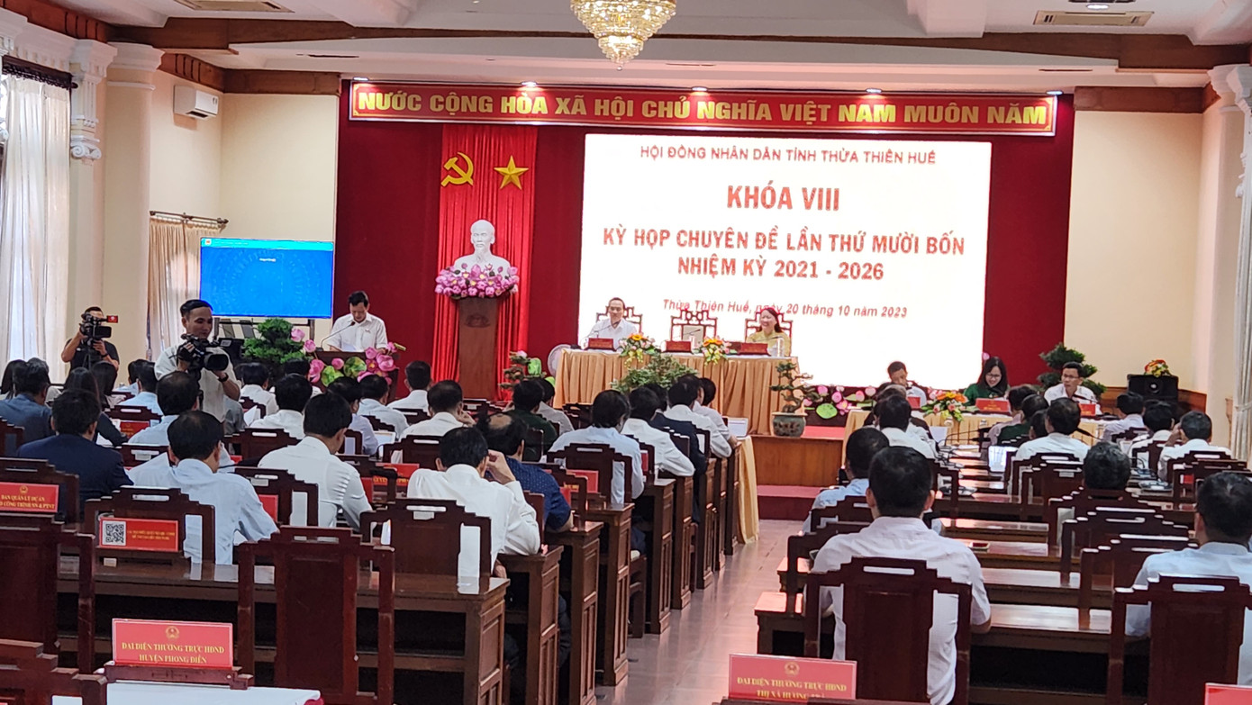 Kỳ họp chuyên đề lần thứ 14 của HĐND tỉnh TT-Huế khóa VIII.