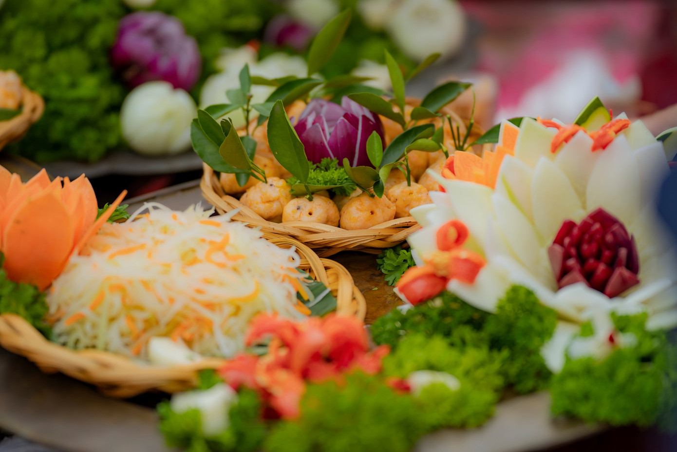 Đa dạng, bắt mắt ẩm thực Huế. Ảnh: Đình Hoàng