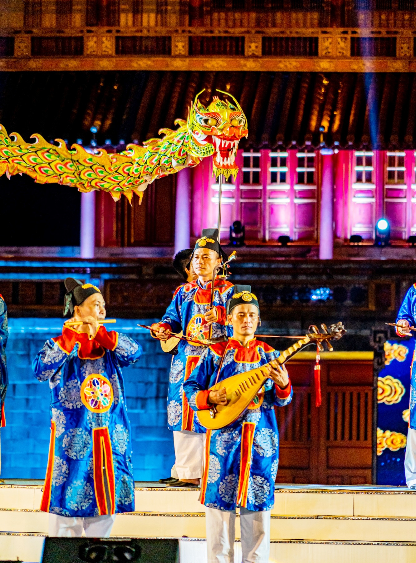 Biểu diễn Nhã nhạc cung đình Huế. Ảnh: TTBTDTCĐ Huế