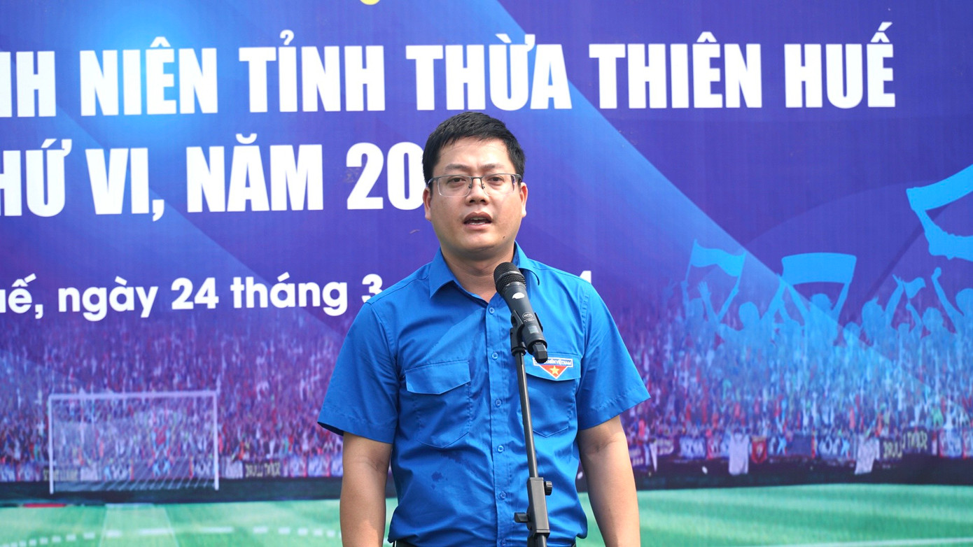 Bí thư Tỉnh Đoàn Nguyễn Thanh Hoài gửi lời tri ân tới các đơn vị đồng hành.