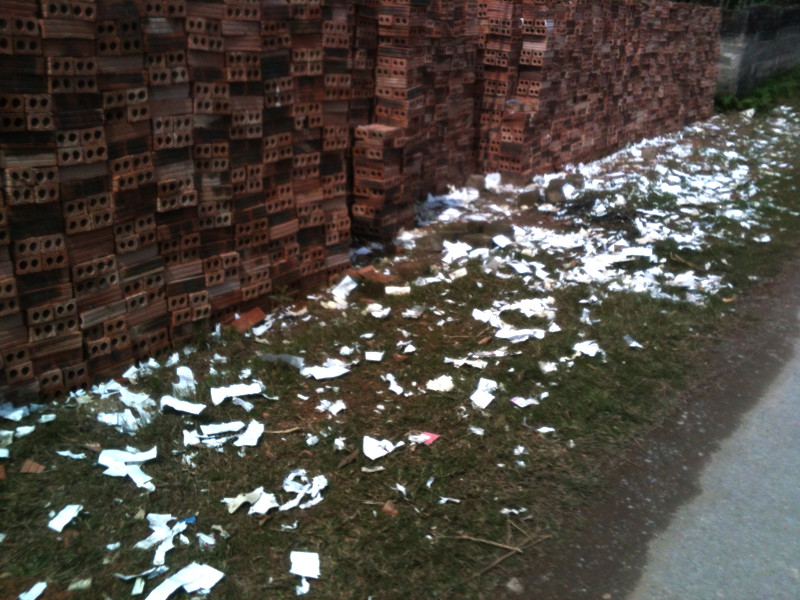 Xác pháo ở Tân Hương (Ninh Giang, Hải Dương)